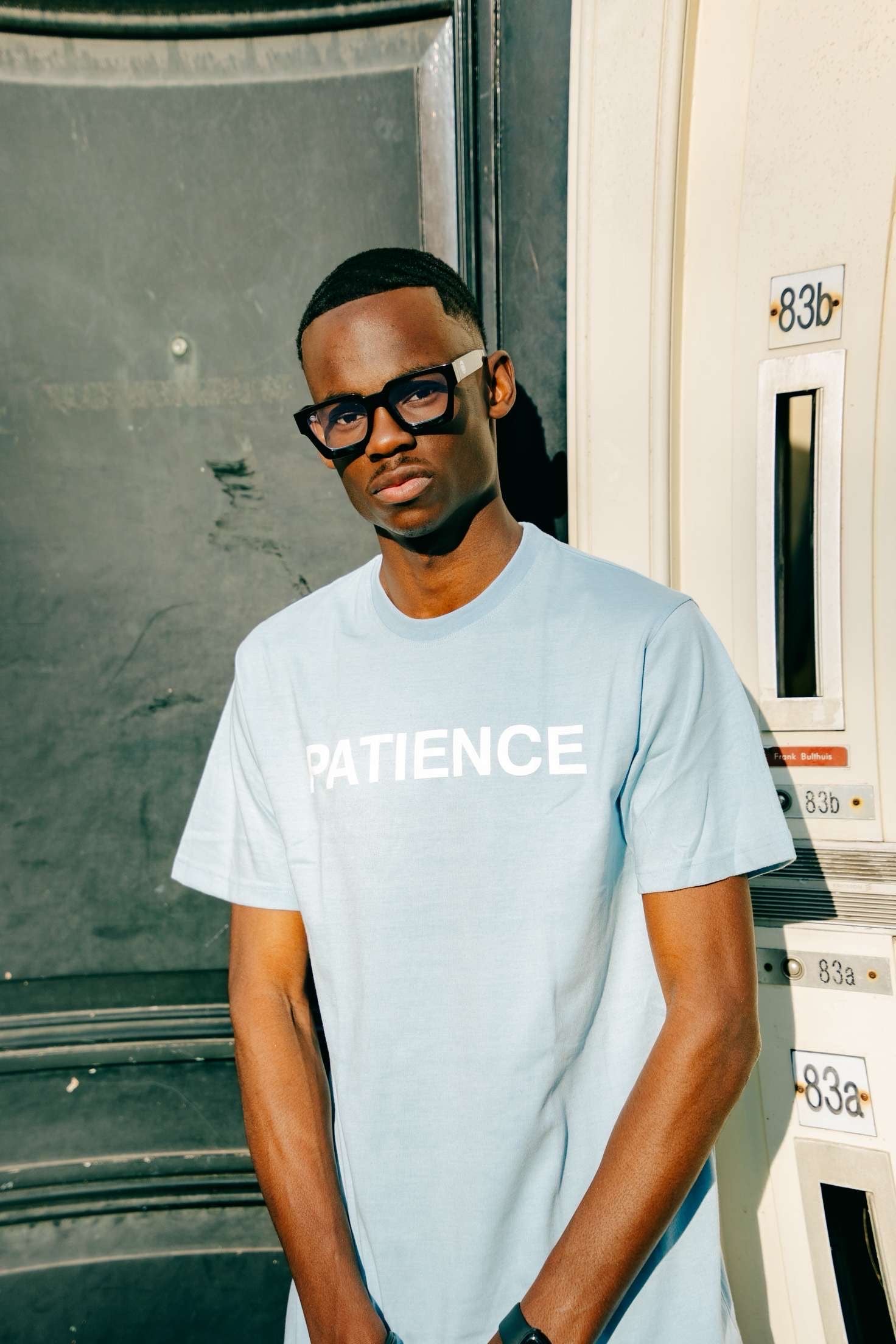PATIENCE BABY BLUE TSHIRT