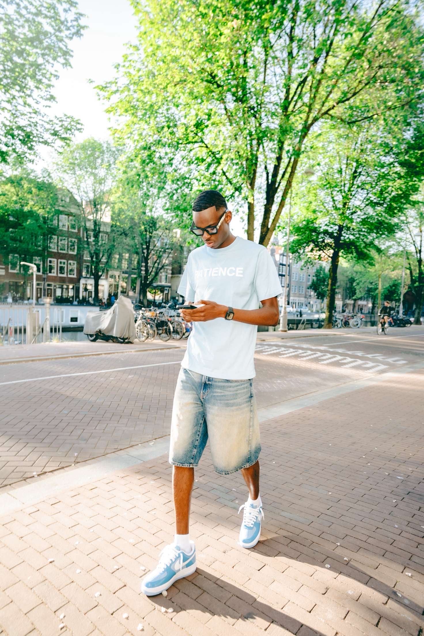 PATIENCE BABY BLUE TSHIRT