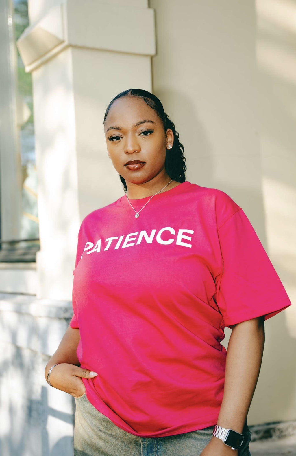 PATIENCE PINK TSHIRT