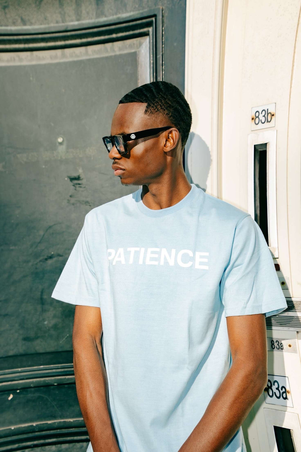 PATIENCE BABY BLUE TSHIRT