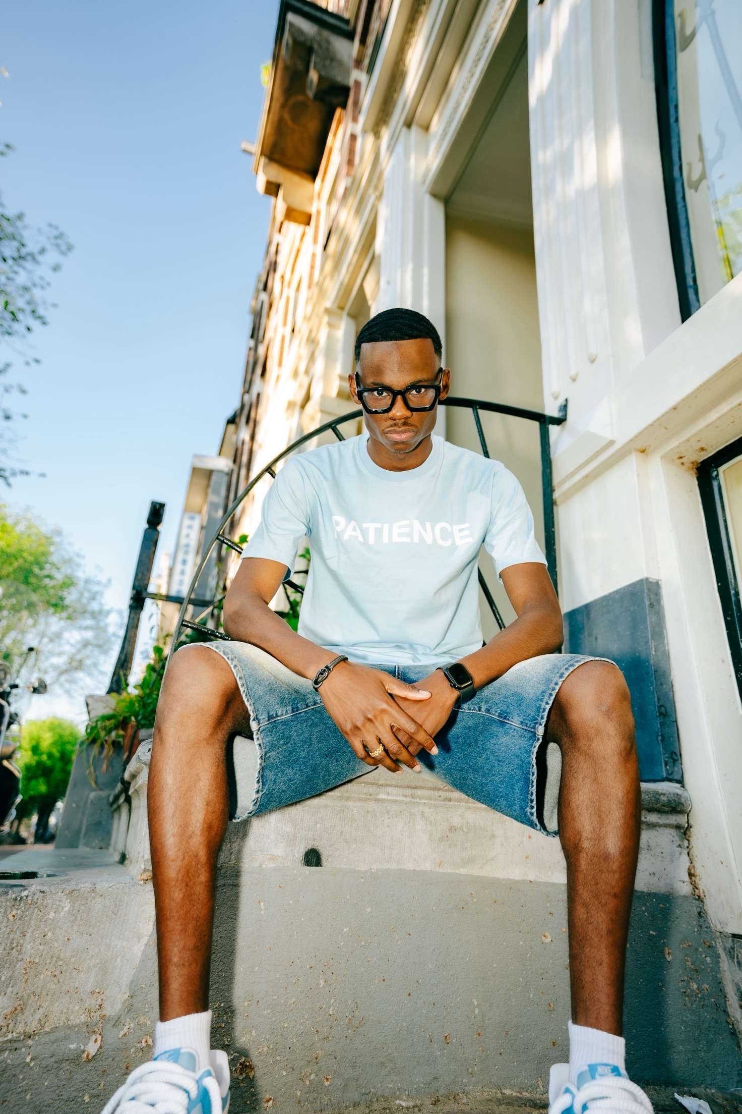 PATIENCE BABY BLUE TSHIRT
