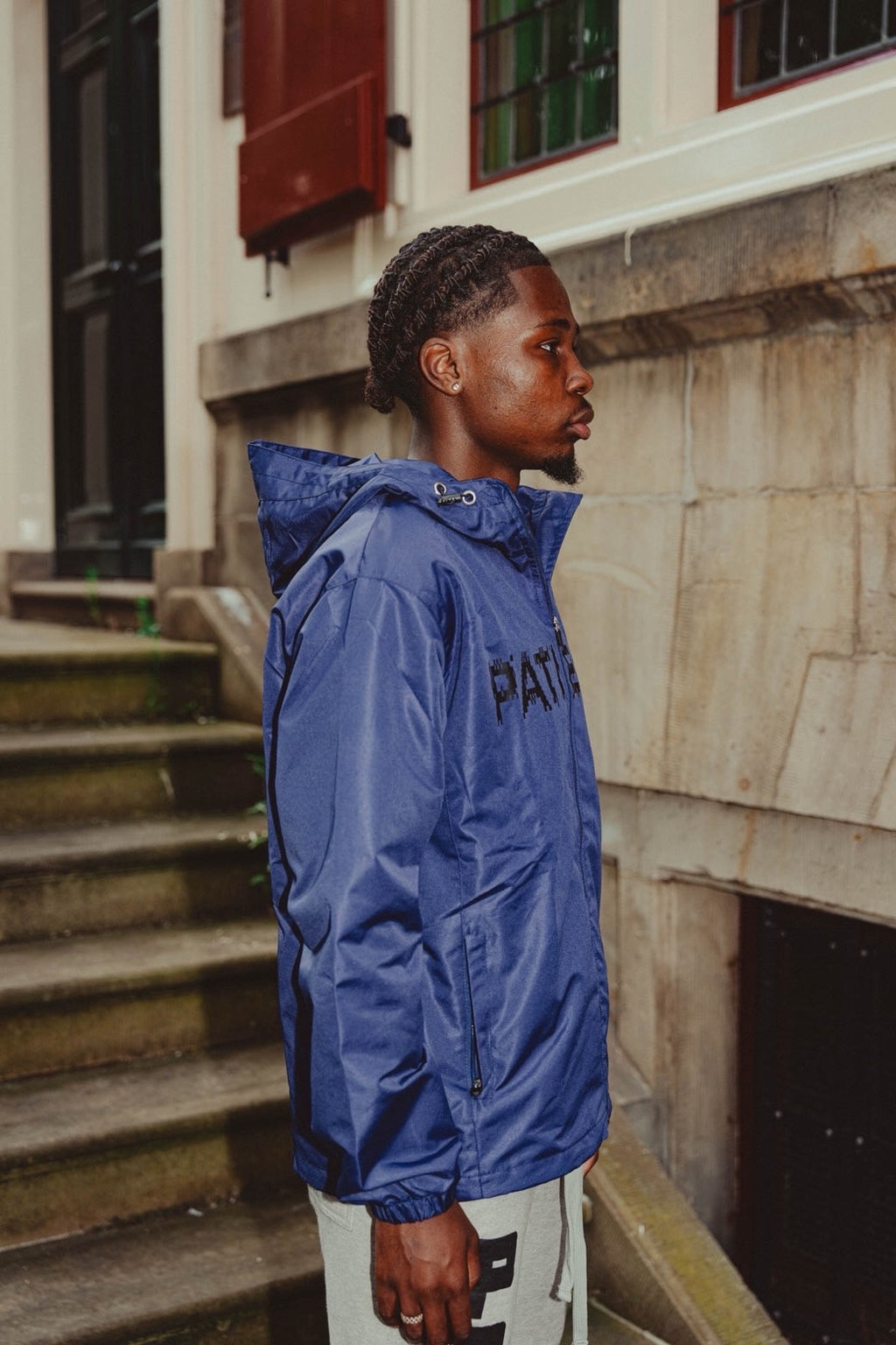 Patience Dark Blue Windbreaker