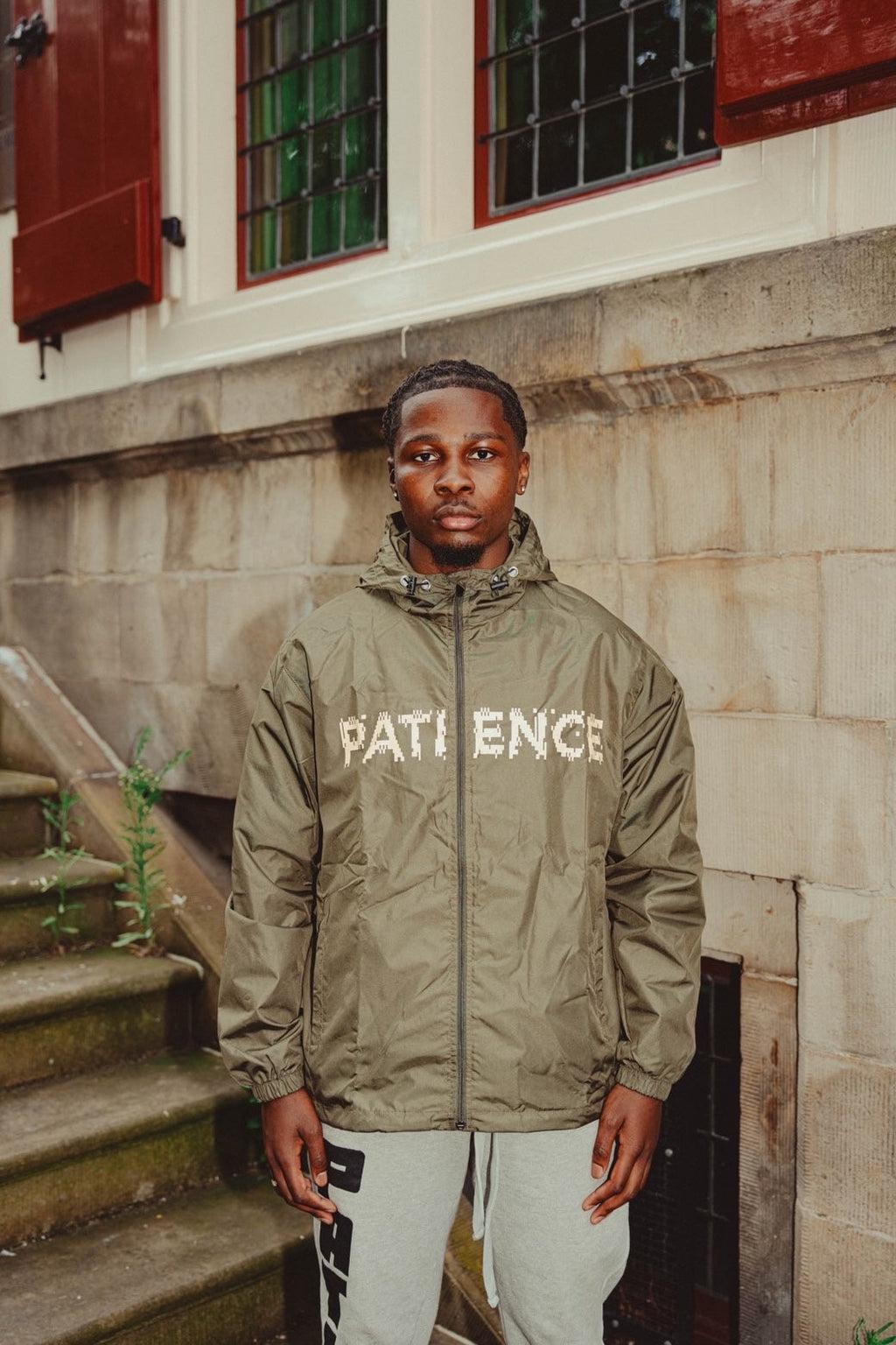 PATIENCE OLIVE GREEN WINDBREAKER