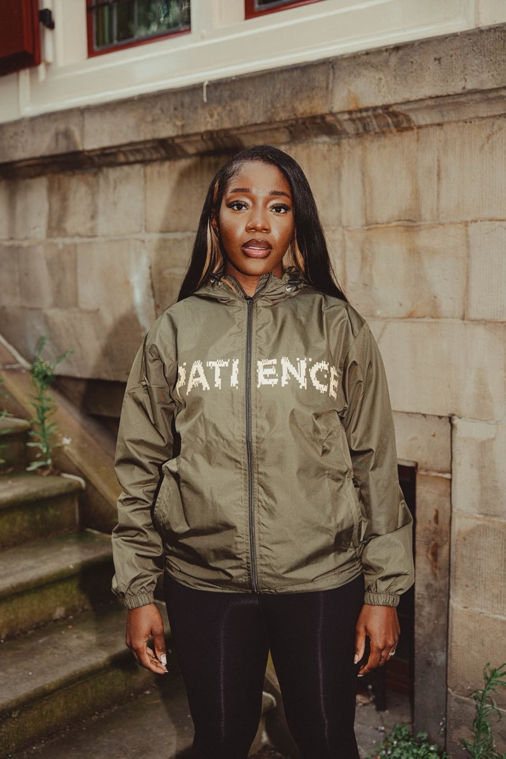 PATIENCE OLIVE GREEN WINDBREAKER