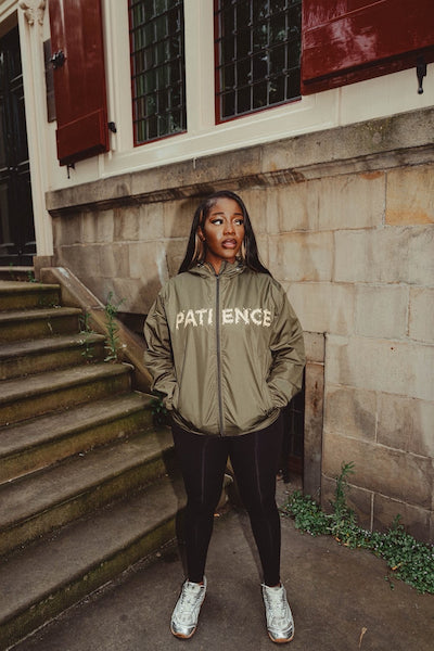 PATIENCE OLIVE GREEN WINDBREAKER