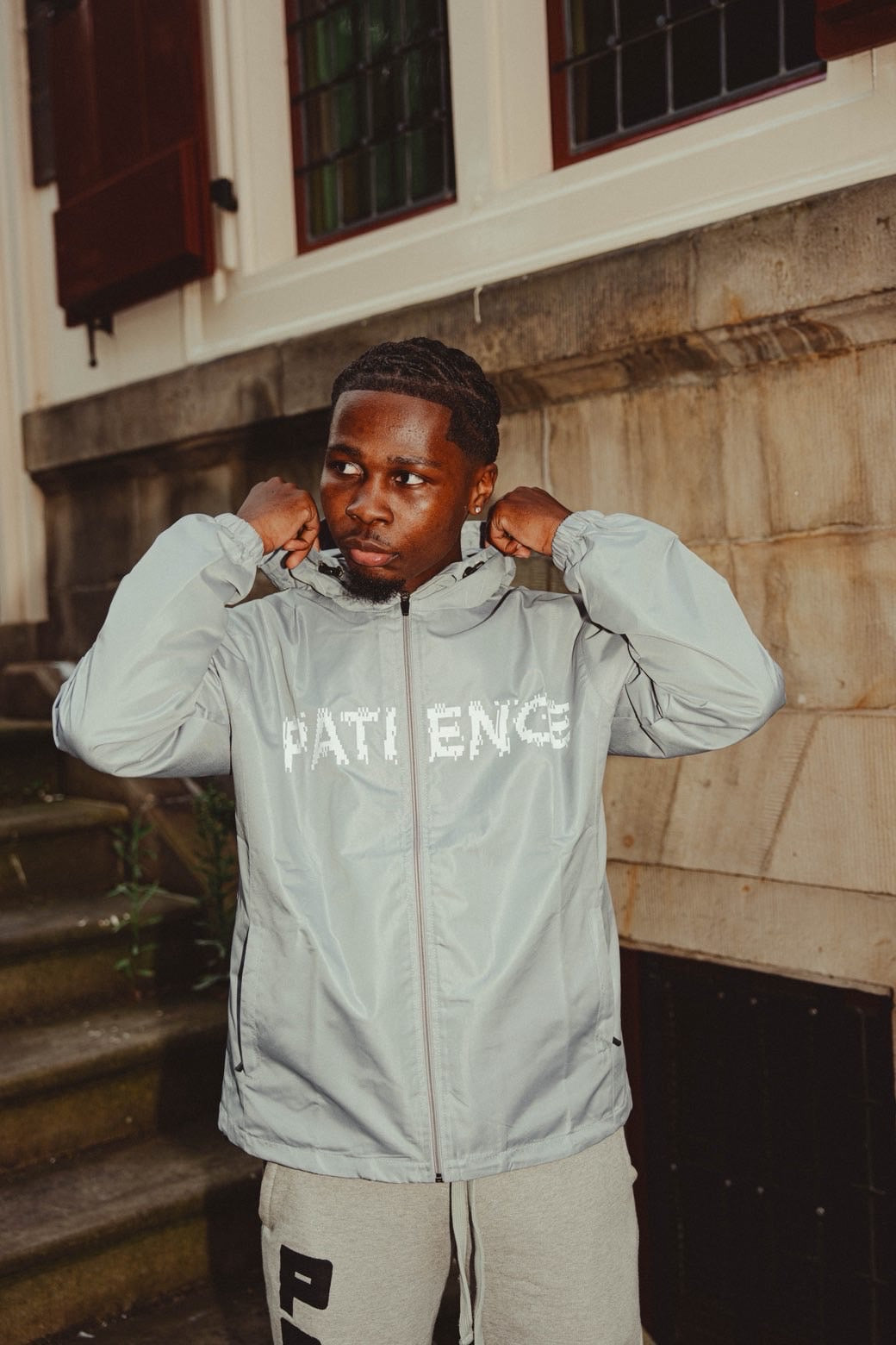 PATIENCE GREY WINDBREAKER